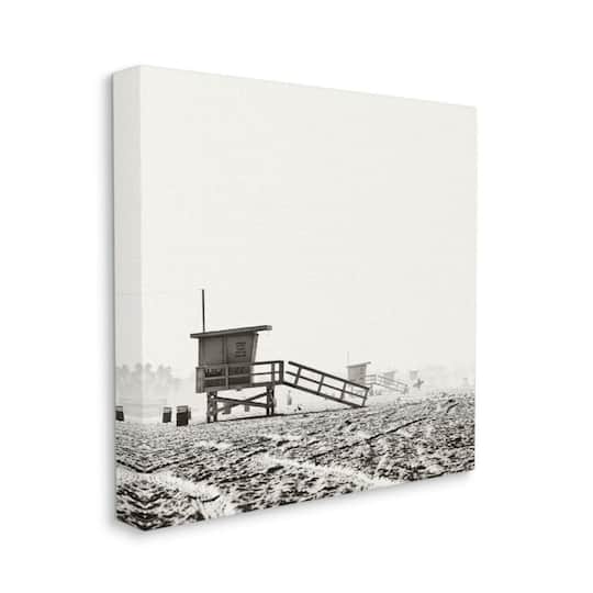 Stupell Industries Lifeguard Stands on Beach Canvas Wall Art